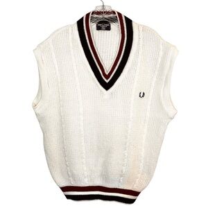 Vintage FRED PERRY Tennis Sweater Vest Sz L